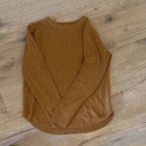 Pink Clover Warm Tan Crew Neck Sweater